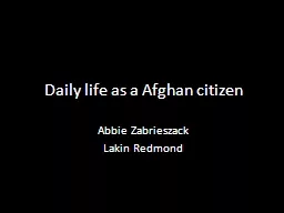Daily life as a Afghan citizen