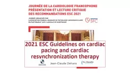 2021 ESC Guidelines on cardiac pacing and cardiac resynchronization therapy