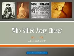 Who Killed Avery Chase? A Document Activity