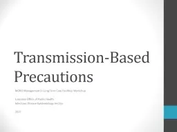 Transmission-Based Precautions