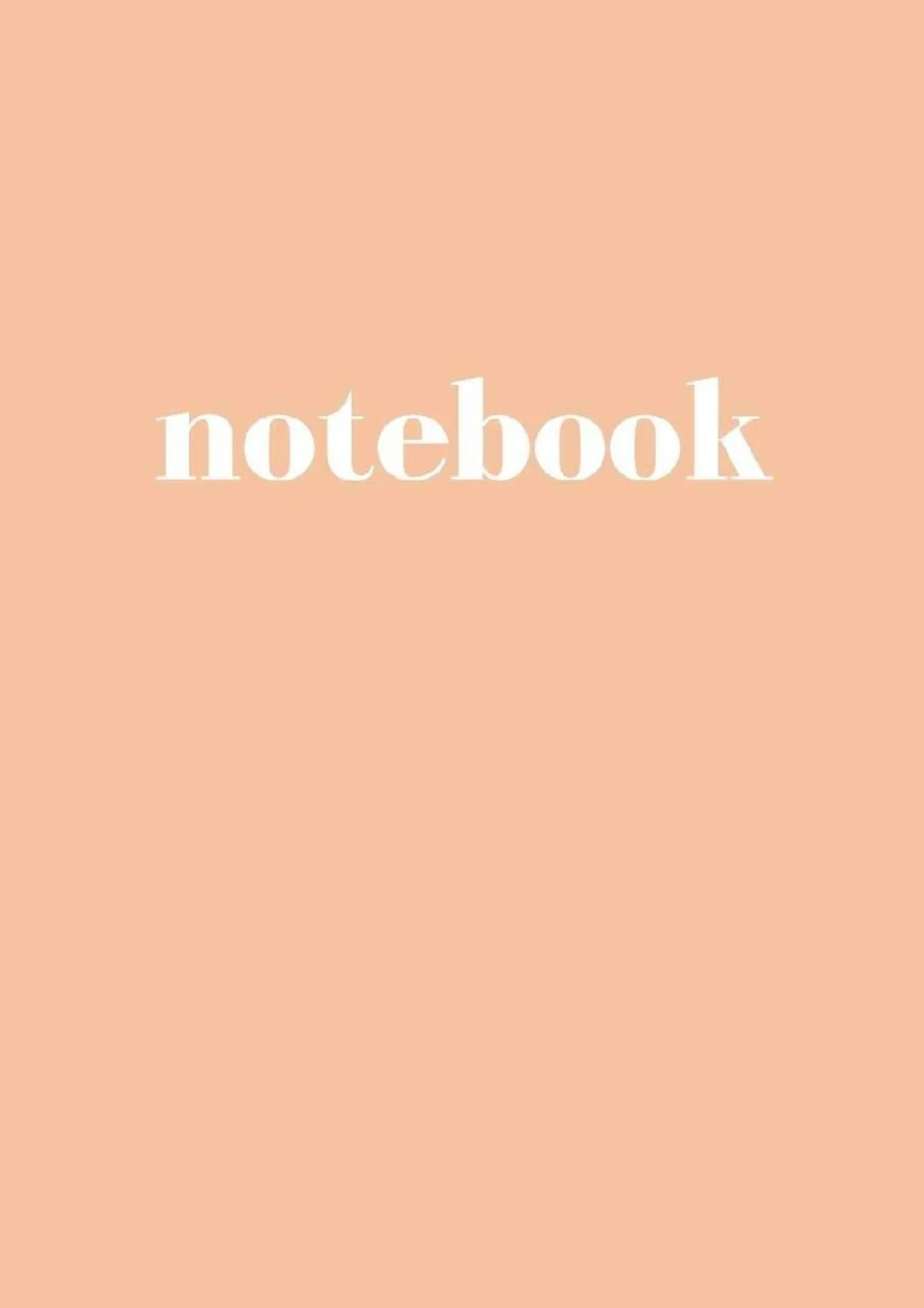 PDF-[DOWNLOAD] - Notebook: College Ruled Notebooks Pastel Peach | Ruled 6x9 Inches 110 Pages