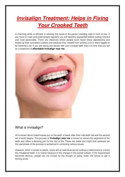 Invisalign Treatment: Helps in Fixing Your Crooked Teeth