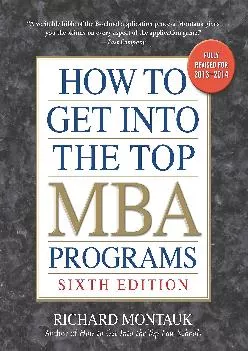 [EBOOK] -  How to Get into the Top MBA Programs, 6th Editon