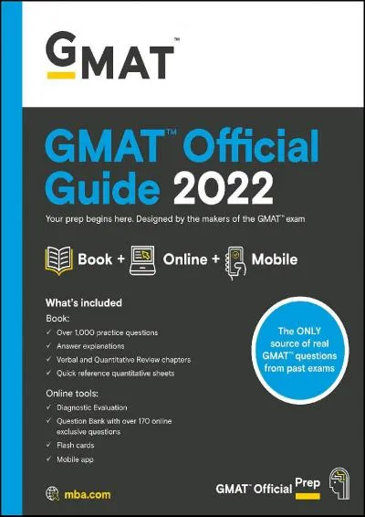 [READ] -  GMAT Official Guide 2022: Book + Online Question Bank