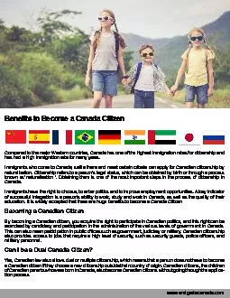 Benefits to Become a Canada Citizen