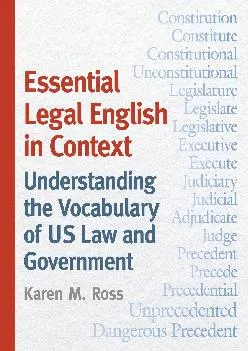 [EBOOK] -  Essential Legal English in Context: Understanding the Vocabulary of US Law and Government