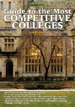 [READ] -  Barron\'s Guide to the Most Competitive Colleges