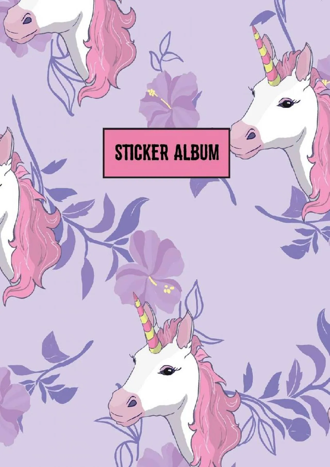 PDF-[EPUB] - Sticker Album: Unicorn Blank Sticker Book for Kids 100 Pages Large Size