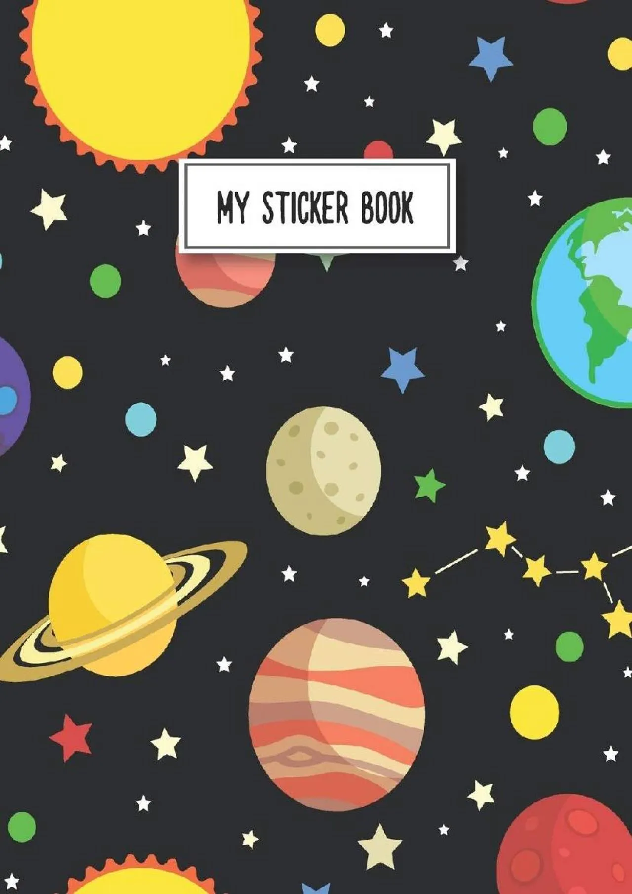 PDF-[DOWNLOAD] - My Sticker Book: Rocket Space Blank Sticker Book for Kids 8.5x11 Large Size