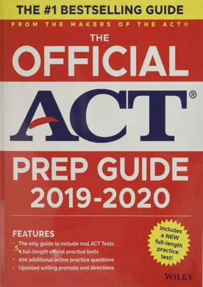 [EBOOK] -  The Official ACT Prep Guide 2019-2020, (Book + 5 Practice Tests + Bonus Online Content)