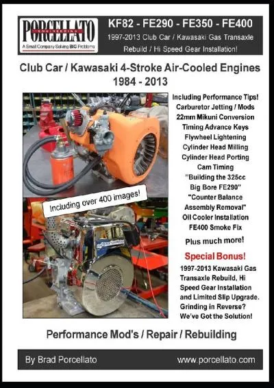 [EBOOK] -  Club Car / Kawasaki 4-Stroke Air-Cooled Engines 1984 - 2013: KF82 - FE290 - FE350 - FE400. Including 1997 - 2013 Gas Trans...