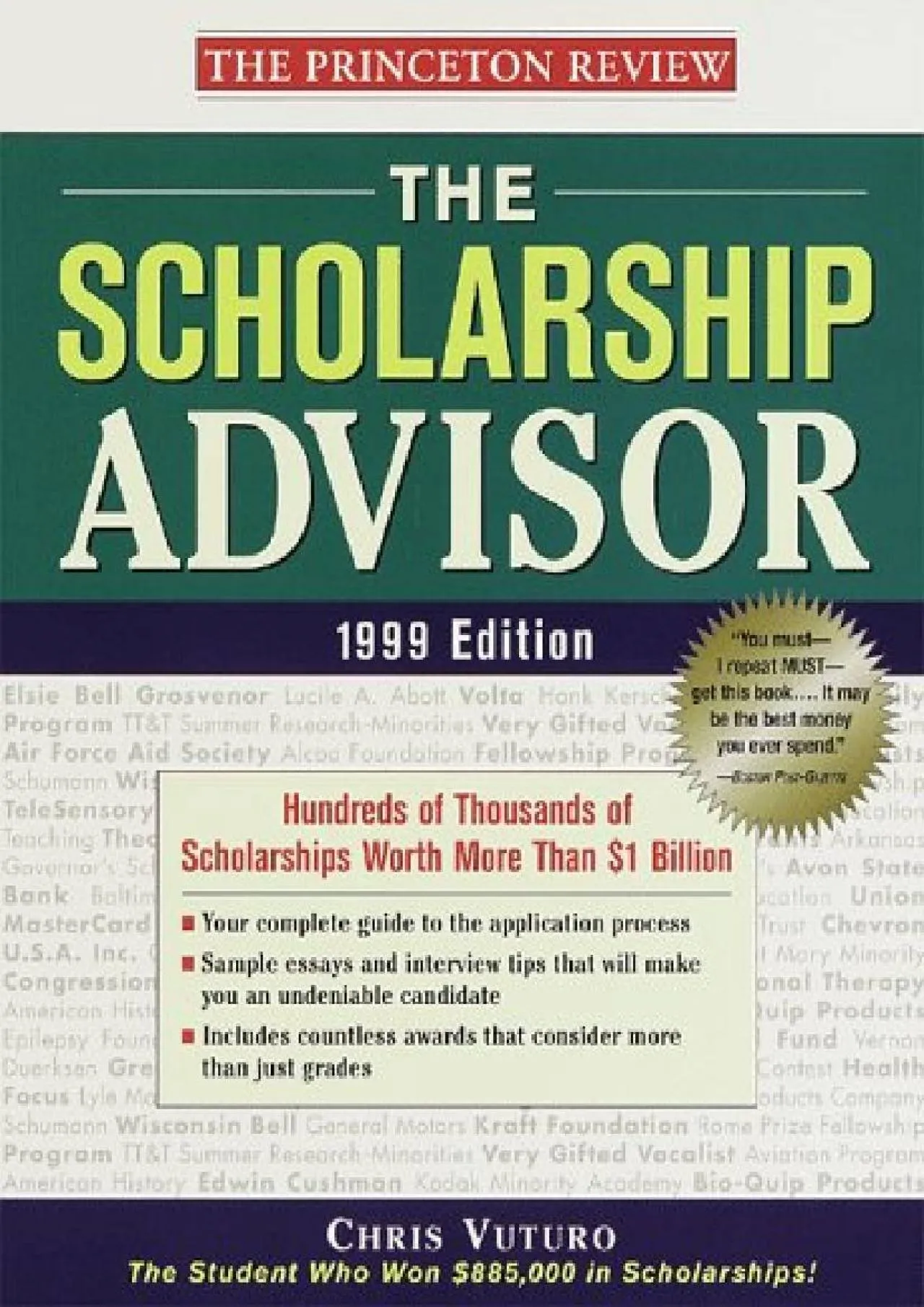 PDF-[DOWNLOAD] - The Scholarship Advisor, 1999 Edition: Hundreds of Thousands of Scholarships