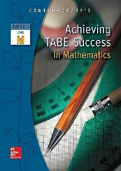 [EBOOK] -  Achieving TABE Success In Mathematics, Level M Workbook (Achieving TABE Success for TABE 9 & 10)