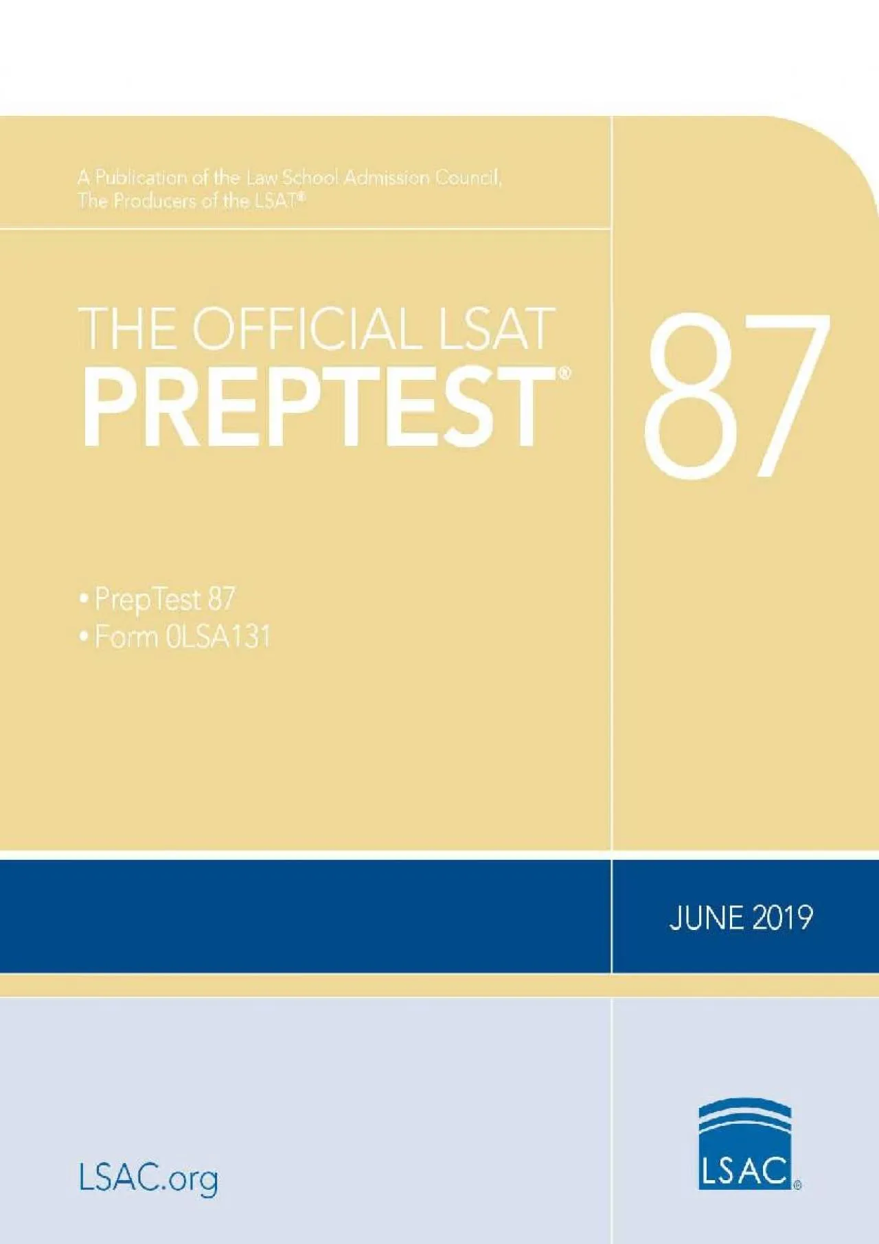 PDF-[EBOOK] - The Official LSAT PrepTest 87: (June 2019 LSAT)