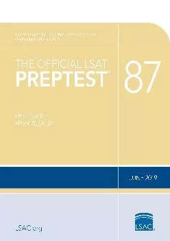 [EBOOK] -  The Official LSAT PrepTest 87: (June 2019 LSAT)
