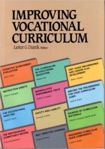 [DOWNLOAD] -  Improving Vocational Curriculum