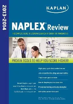 [READ] -  Kaplan NAPLEX Review 2013-2014: The Complete Guide to Licensing Exam Certification