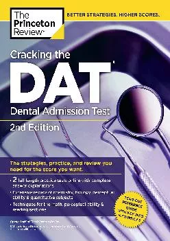 [EBOOK] -  Cracking the DAT (Dental Admission Test), 2nd Edition (Graduate School Test Preparation)