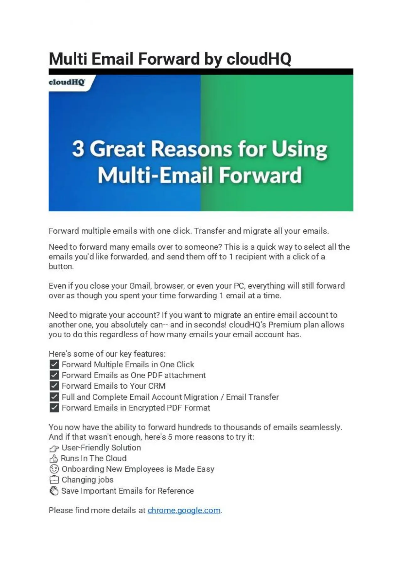 PDF-Multi Email Forward by cloudHQ