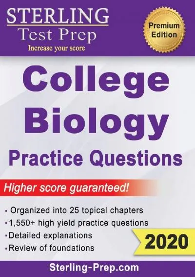 [READ] -  Sterling Test Prep College Biology Practice Questions: High Yield College Biology Questions with Detailed Explanations