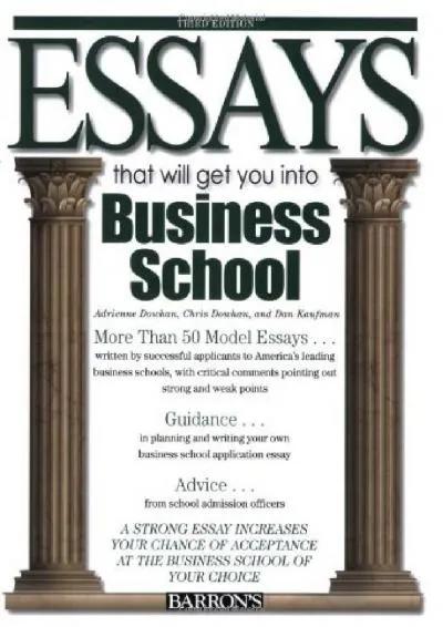 [EPUB] -  Essays That Will Get You into Business School (Essays That Will Get You Into… Series)