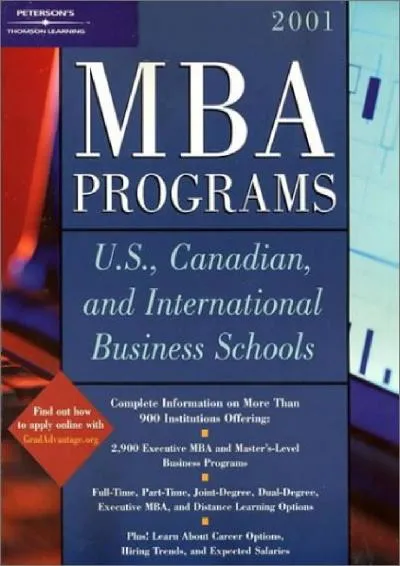 [READ] -  Peterson\'s MBA Programs: U. S., Canadian, and International Business Schools, 2001