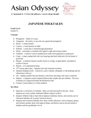 JAPANESE FOLKTALES Grade LevelGrades3-6 Concepts Protagonist—le
