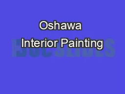 Oshawa Interior Painting