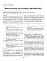 Initial and Cyclic Recruitment of Ovarian Follicles