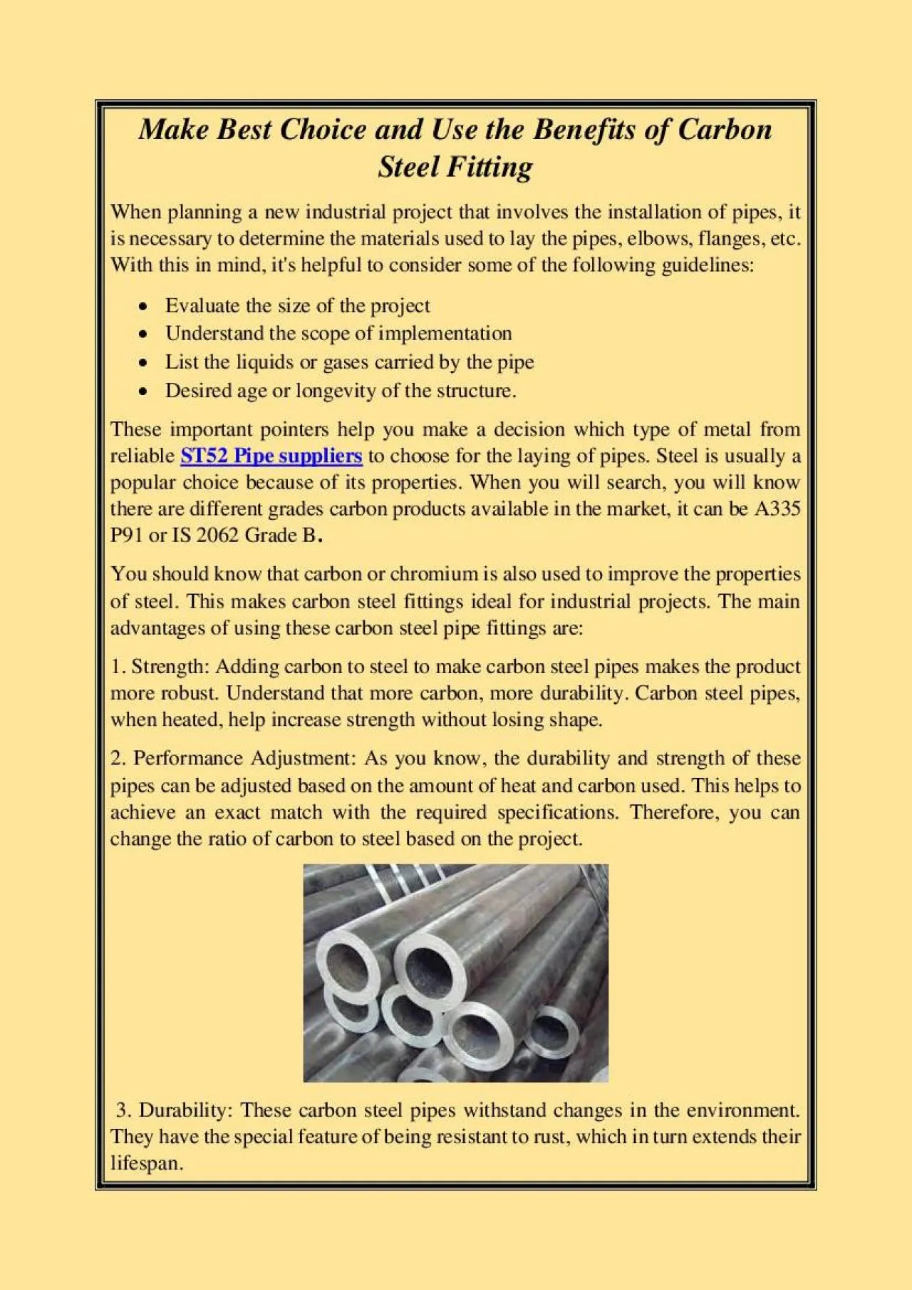 PDF-Make Best Choice and Use the Benefits of Carbon Steel Fitting