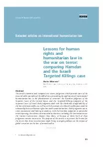 Lessons for human rights and humanitarian law in the war on terror