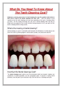 What Do You Need To Know About The Teeth Cleaning Cost?