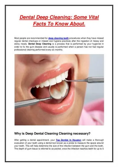 Dental Deep Cleaning: Some Vital Facts To Know About.