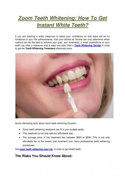 Zoom Teeth Whitening: How To Get Instant White Teeth?