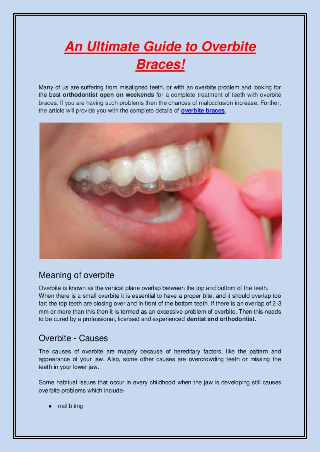 PDF-An Ultimate Guide to Overbite Braces!