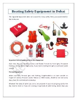 Boating Safety Equipment in Dubai