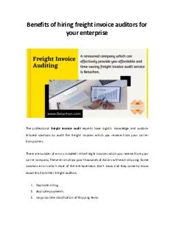 Benefits of hiring freight invoice auditors for your enterprise