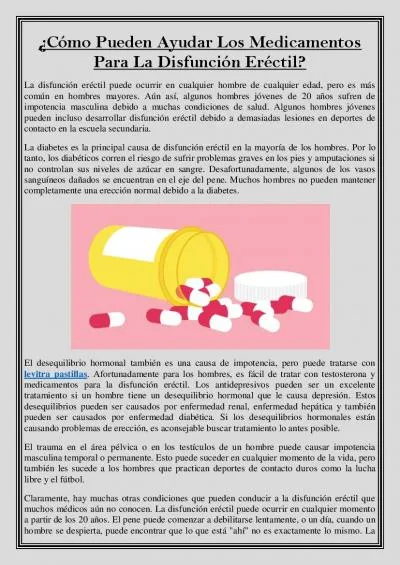 ¿Cómo Pueden Ayudar Los Medicamentos Para La Disfunción Eréctil?