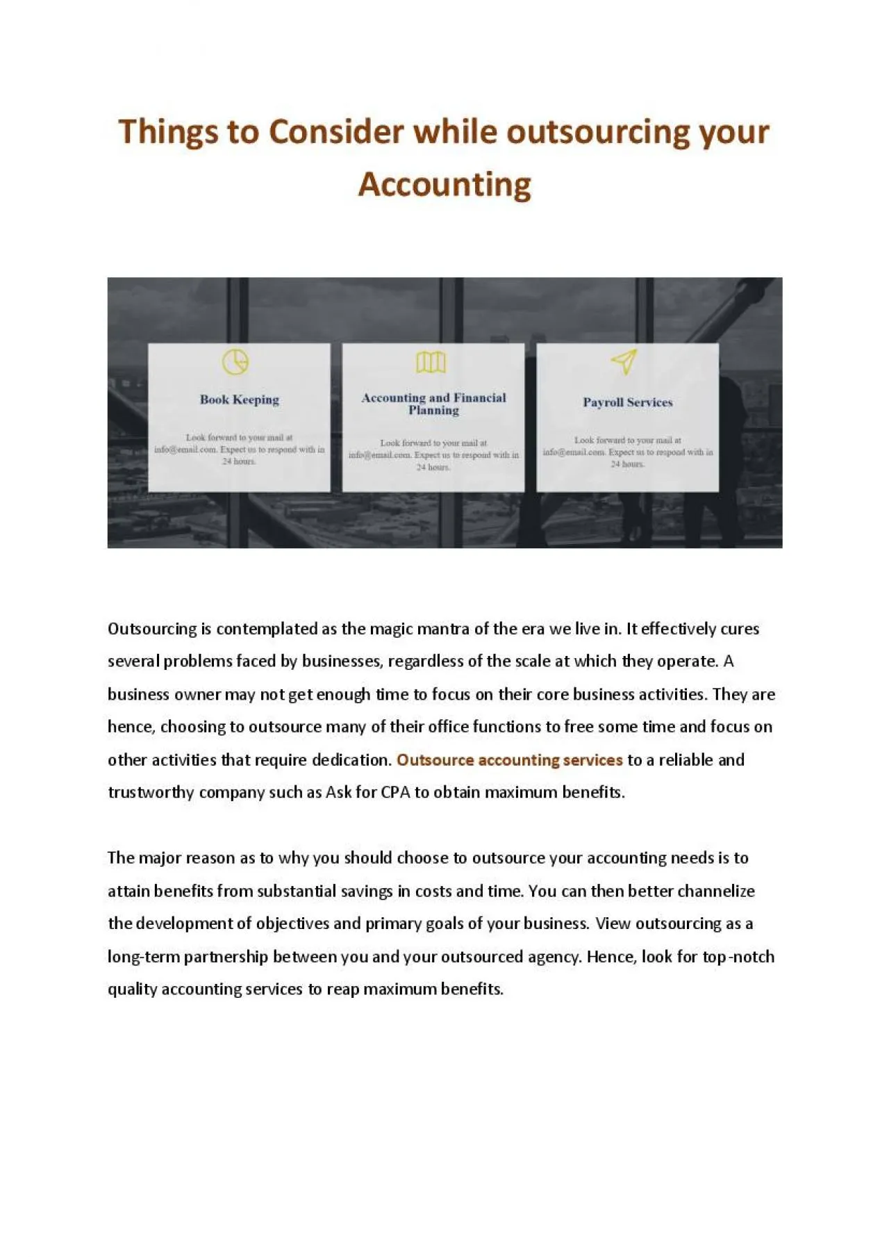 PDF-Things to Consider while outsourcing your Accounting