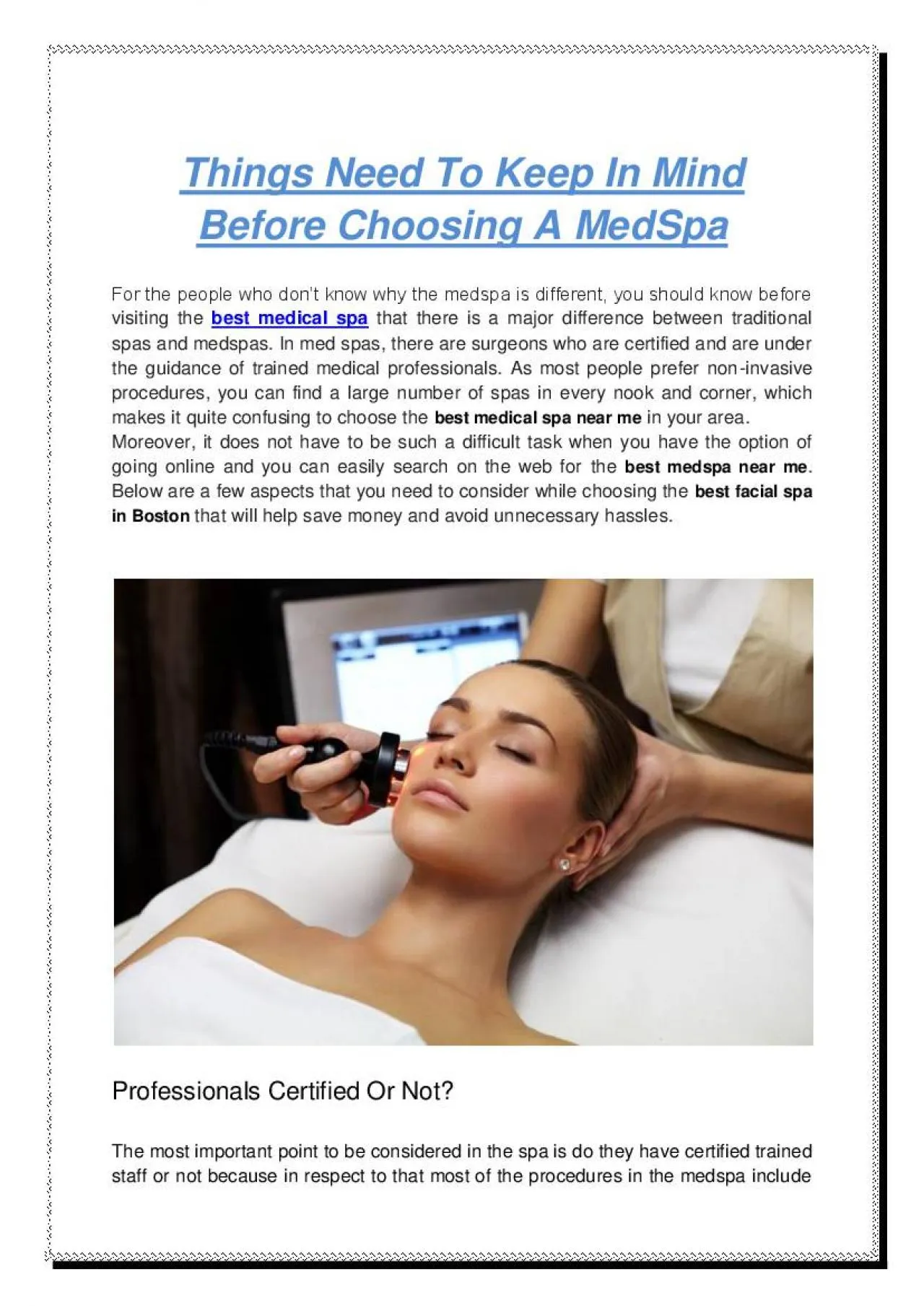 PDF-Things Need To Keep In Mind Before Choosing A MedSpa