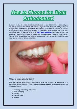 How to Choose the Right Orthodontist?
