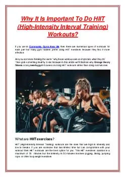 Why It Is Important To Do HIIT (High-Intensity Interval Training) Workouts?