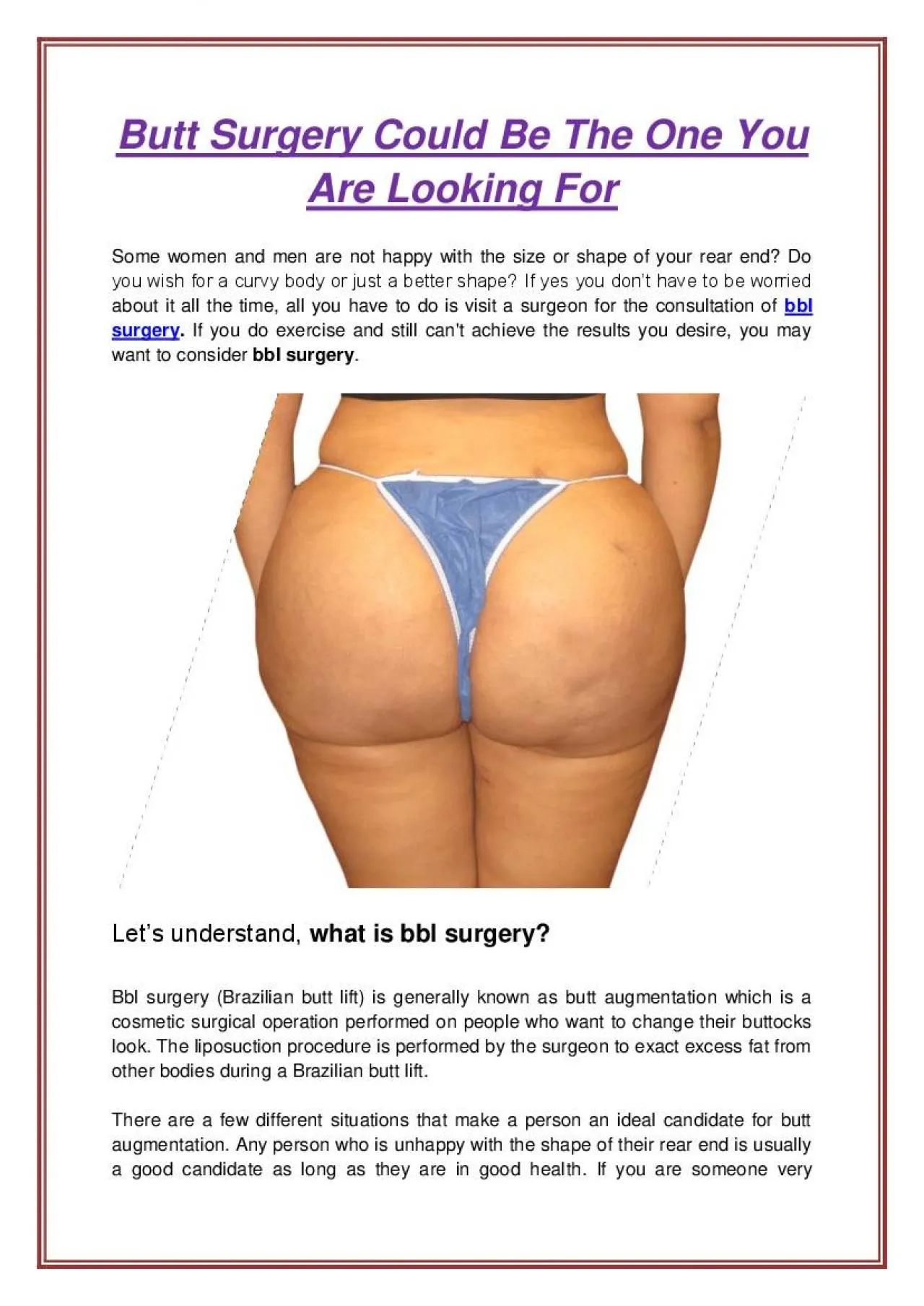 PDF-Butt Surgery Could Be The One You Are Looking For