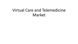Virtual Care and Telemedicine Market
