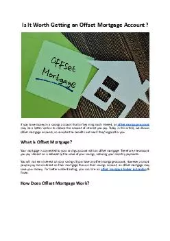 Is It Worth Getting an Offset Mortgage Account - Mountview Financial Solutions