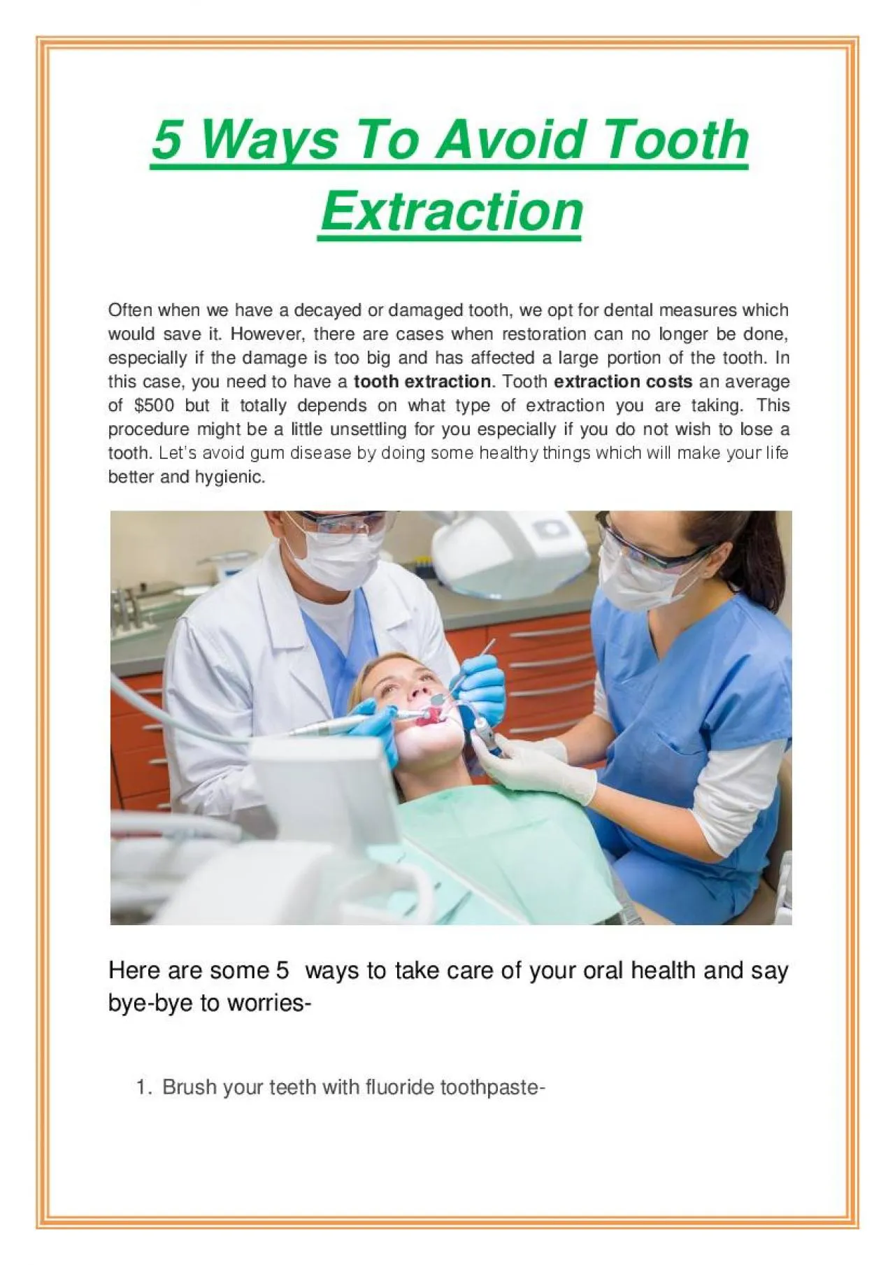 PDF-5 Ways To Avoid Tooth Extraction