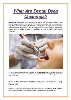 What Are Dental Deep Cleanings?