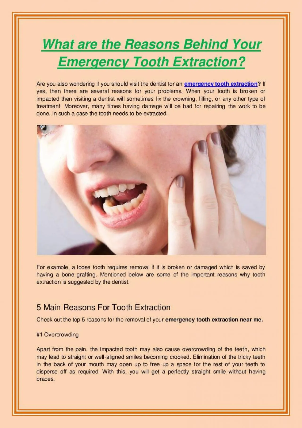 PDF-What are the Reasons Behind Your Emergency Tooth Extraction?