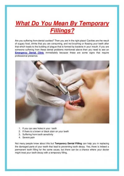 What Do You Mean By Temporary Fillings?