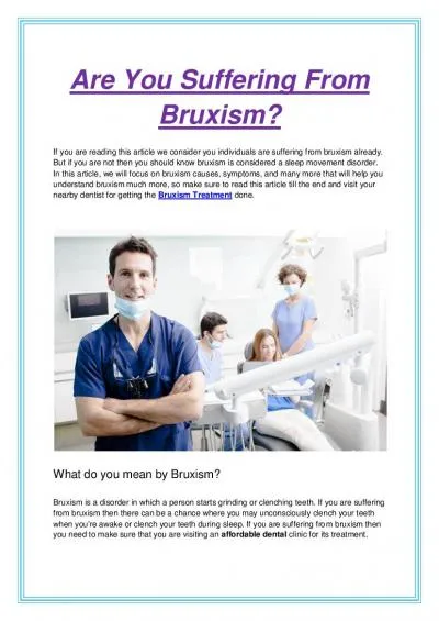 Are You Suffering From Bruxism?